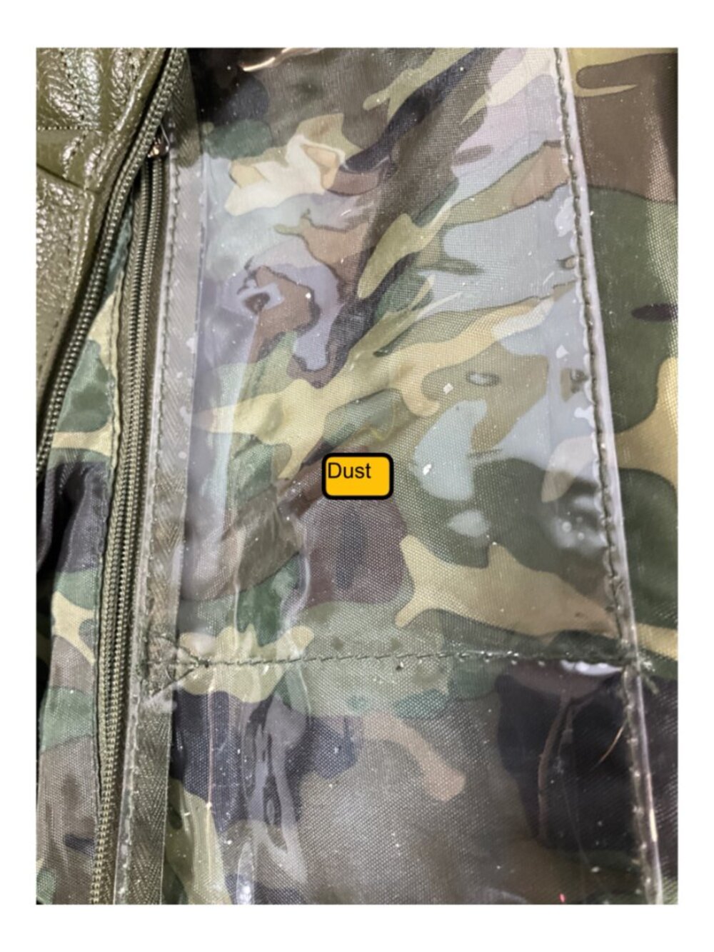 Lug Tempo VL Quilted Tote - Vegan Faux Leather, Olive, Unisex with Floral Lining - Picture 5 of 8